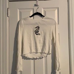 Two SHEIN womens long sleeve cropped tee size 1XL